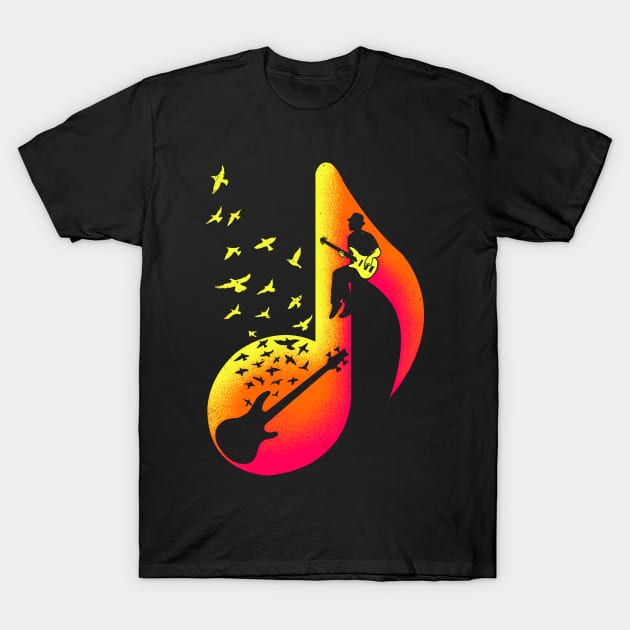 Bass Guitar Player T-Shirt by barmalisiRTB